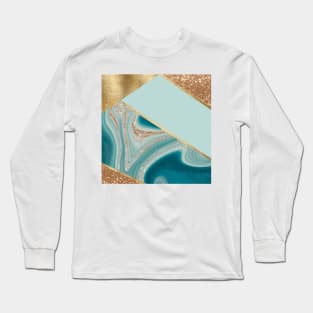 Azure water agate II - glitter layers Long Sleeve T-Shirt